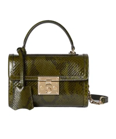 Gucci Padlock Python Small Top Handle Bag In Animal Print