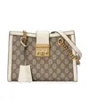 Gucci Padlock Medium Gg Shoulder Bag In Nude