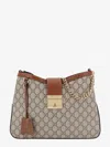 Gucci Padlock Supreme Gg Fabric And Leather Shoulder Bag In Brown