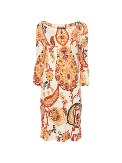 Pre-owned Gucci Paisley Print Dress In Neutral