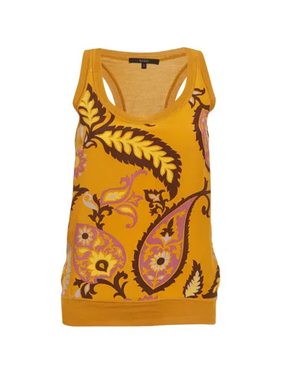 Pre-owned Gucci Paisley-print Tank Top In Orange