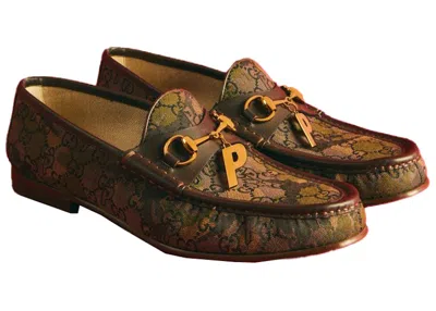 Pre-owned Gucci Palace X  Ggp Canvas Horsebit P Charm Sneakers In Camoflauge