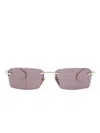 Gucci Women Rectangular Shape Sunglasses In Purple