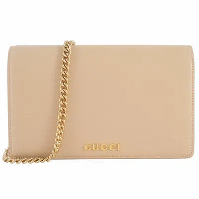 Pre-owned Gucci Pale Orange Leather Shoulder Bag ()