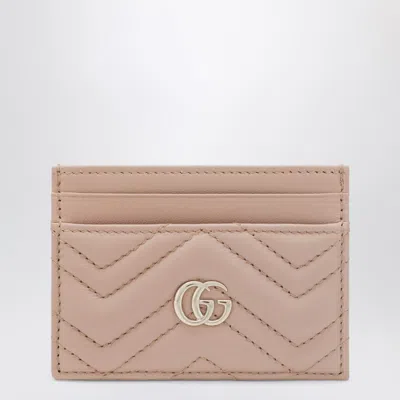 Gucci Pale Pink Gg Marmont Card Holder