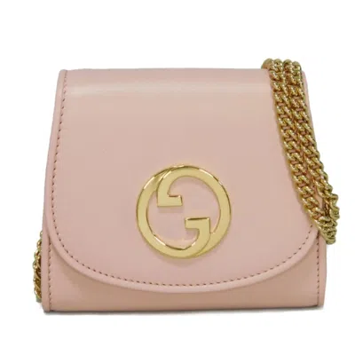 Pre-owned Gucci Pale Pink Pink Leather Wallet (bi-fold) ()