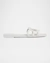Gucci Slide Sandal With Interlocking Cut-out In White
