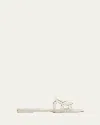 Gucci Palma Gg Rubber Flat Slide Sandals In White
