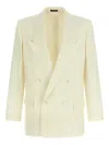 Gucci Modern Tech Blazer Featuring Structured Shoulders In Neutral