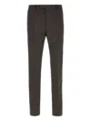 Gucci Panama Trousers With Front Crease And Slits In Brown