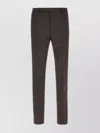 Gucci Panama Trousers With Front Crease And Slits In Brown