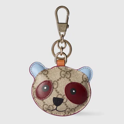 Gucci Panda-shaped Bag Charm In Beige