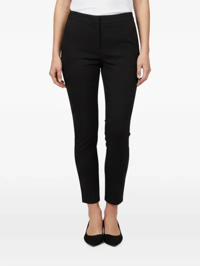 Pre-owned Gucci Paneled Crepe Trousers In Black