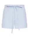 Gucci Women Pant Striped Light Popeline In Blue