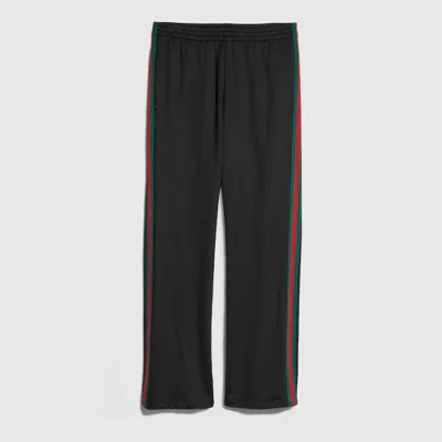 Gucci Pantalon De Sport En Jersey Technique Brillant In Black
