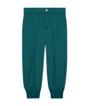 Gucci Pantalone Da Jogging In Lana Con G Quadro Mini In Blue