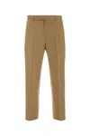Gucci Pantalone In Gabardine Cammello  Uomo In Brown