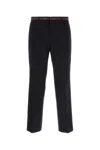 Gucci Pantalone In Lana Blu Notte Uomo In Black
