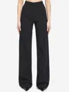 Gucci Stretch Wool Blend High Waist Trousers In Black