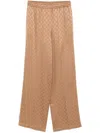 Gucci Gg Jacquard Track Pants In Beige