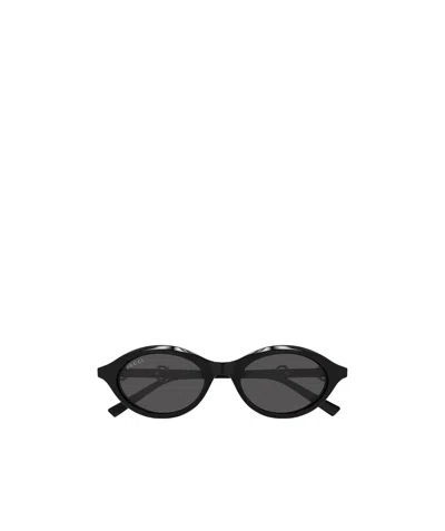 Gucci Oval-frame Sunglasses In Black