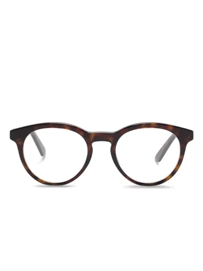 Gucci Brille Mit Panto-gestell In Braun