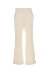 Gucci Ivory Silk Blend Pants For Women