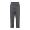 Gucci Gg Logo Flannel Wool Pants
