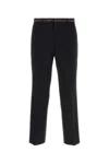 Gucci Midnight Blue Wool Pant In Black