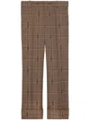 Gucci Horsebit Checked Flared Trousers