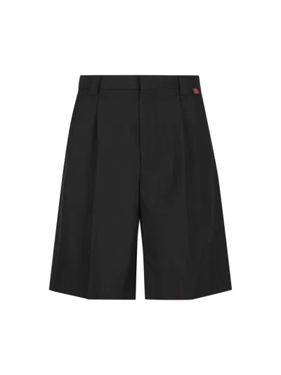 Gucci Tailored Mid-thigh Shorts With Finish In Black