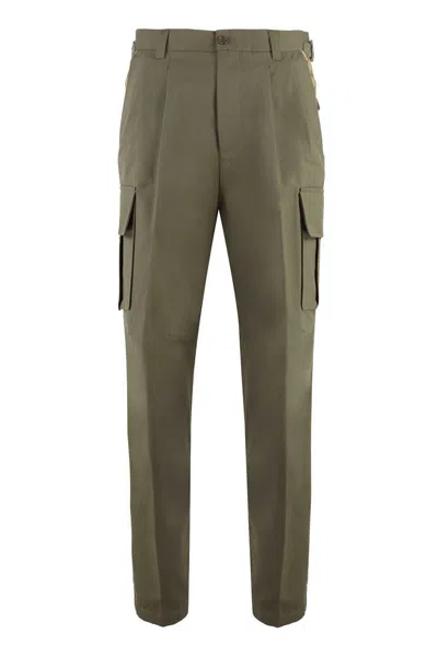 Gucci Cotton Cargo-trousers In Green