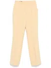 Gucci Crepe Wool Trousers In Beige
