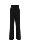 Gucci Charcoal Wool Wide-leg Pant In Black