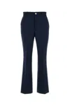 Gucci Pantalone In Cotone Blu Navy Donna In Blue