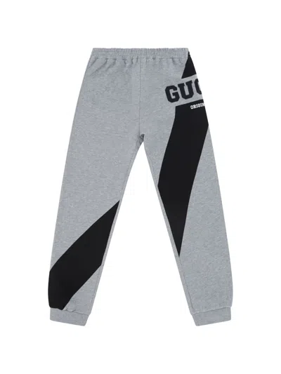 Gucci Kids' Pants For Boy In Light Grey Mel