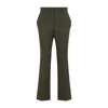 Gucci Gg Jacquard Cotton-blend Bootcut Pants In Green