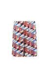 Gucci Silk Bermuda Shorts With Pixel Print