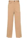 Gucci Web-detail Cotton Trousers