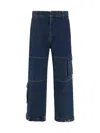 Gucci Men Jeans With Logo In Blue