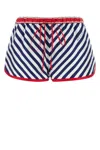 Gucci Silk Shorts With Striped Pattern And Trim In Multi