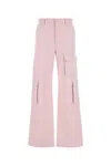 Gucci Cotton Cargo Trousers With Wide Leg Design In Pink