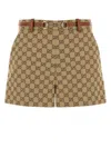 Gucci Gg Shorts With Horsebit In Printed