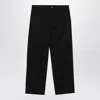 Gucci Black Cotton Pants With Web Detail Men In Black