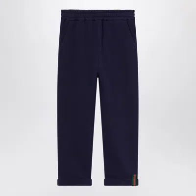 Gucci Pants With Web Detail In Blue
