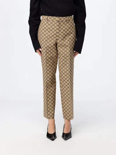 Gucci Pants Woman In Brown