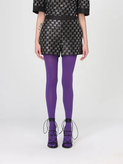 Gucci Pants Woman Black In Purple