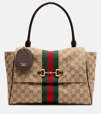 Gucci Paparazzo Gg Canvas Medium Tote Bag In Neutral