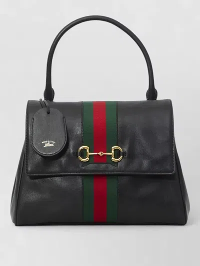 Gucci Paparazzo Medium Shoulder Bag Top Handle In Black