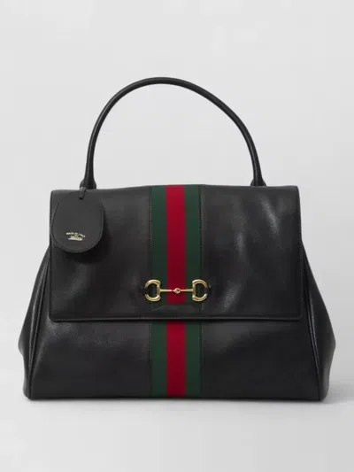 Gucci Paparazzo Shoulder Bag Large Size Handle In Black